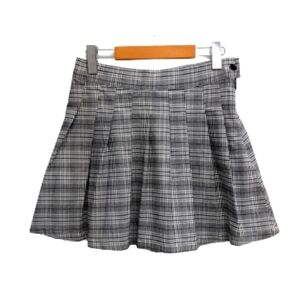 Streetwear Society Y2K pleated plaid print twill mini skirt